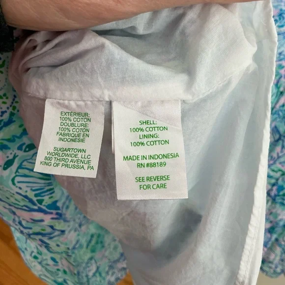 Lilly Pulitzer Trina dress in Surf Blue Soleil It On Me sz large - Picture 6 of 6